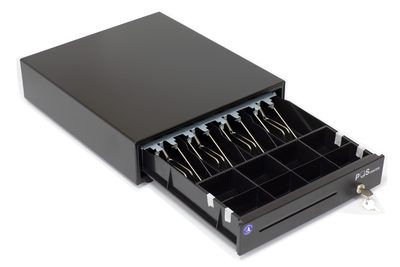 Денежный ящик Poscenter 13МK 350x405x90, механический, PUSH, черный — фото 2