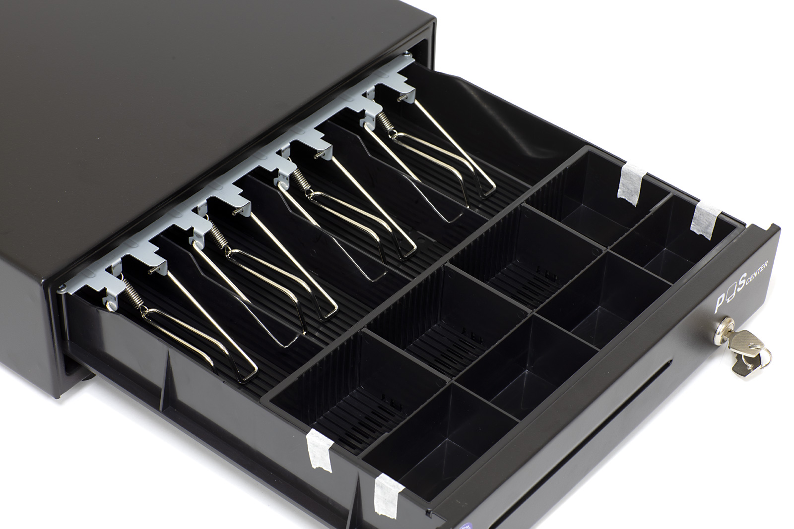 Доп. изображение №4  Денежный ящик Poscenter 13МK 350x405x90, механический, PUSH, черный