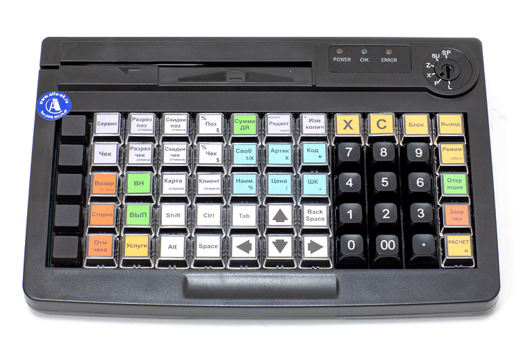 Доп. изображение №3  POS-клавиатура АТОЛ KB-60-KU (rev.2) черная c ридером