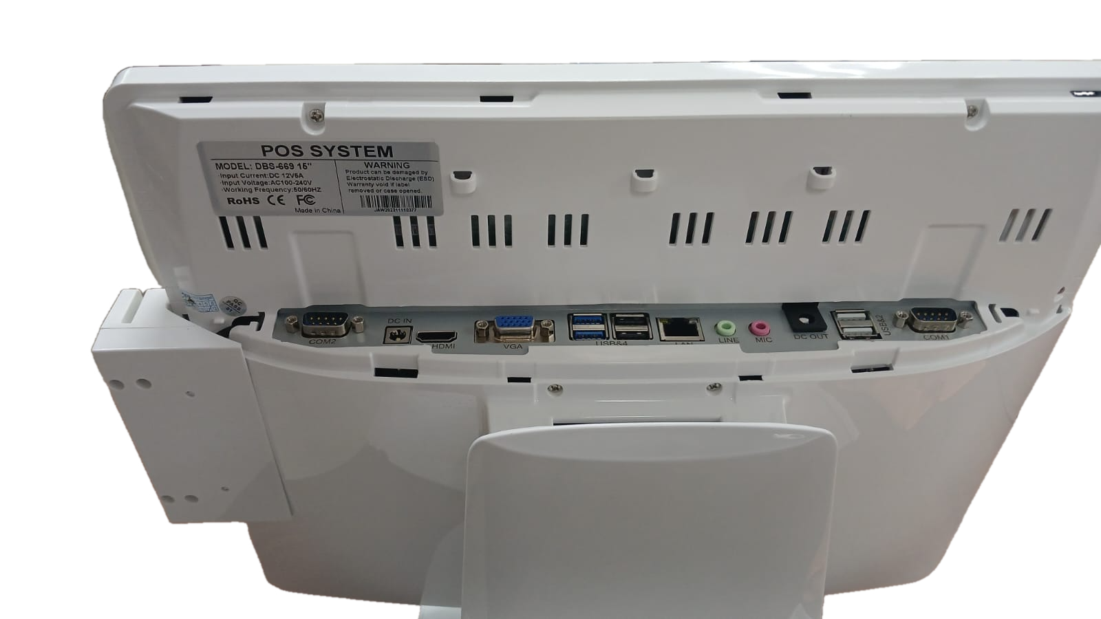 Доп. изображение №3  POS система DBS-RH669 J4125, 8 Gb RAM/128 Gb SSD без ОС, с MSR, белый