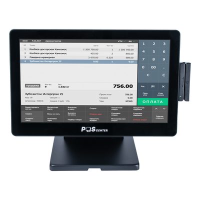 Сенсорный моноблок POSCENTER ATLAS (15.6, PCAP, J4125, RAM 8Gb, SSD 128 Gb, без MSR) без ОС — фото 2