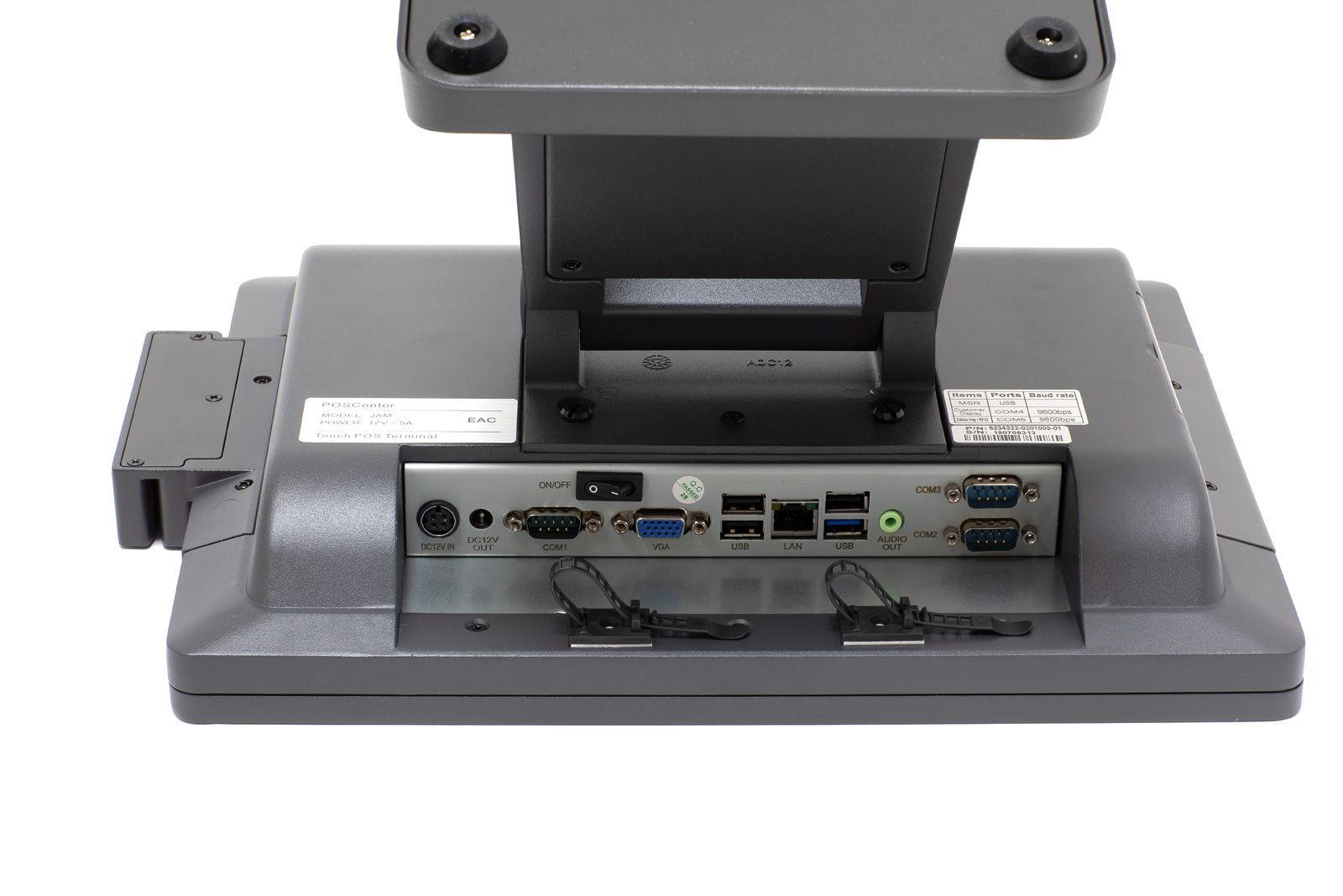 Доп. изображение №3  Сенсорный моноблок POSCenter JAM (15 , P-CAP touch, Intel® J1900 2.0GHz; 4Gb RAM; 64Gb SSD; MSR) черный, без ОС