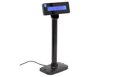 Дисплей покупателя Poscenter PCP220 (бело-голубой ЖКИ), подставка, USB кабель 3.0 м., черный — фото 1