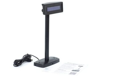 Дисплей покупателя ШТРИХ-Т D3 (USB / RS232, LCD 2x20, телескопическая черная стойка, чёрная рамка) — фото 4