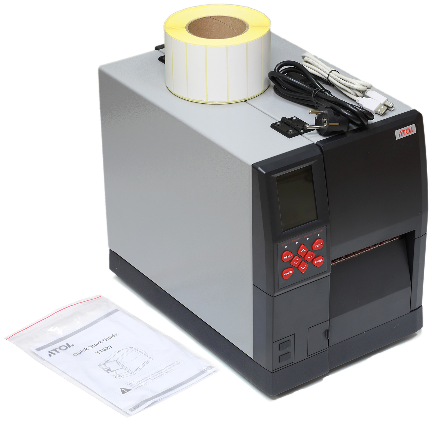 Доп. изображение №3  Термотрансферный принтер этикеток АТОЛ ТТ621, 300dpi, с отделителем этикеток и смотчиком