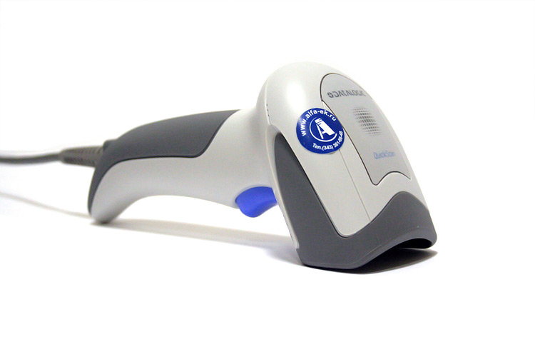 Доп. изображение №3  Cканер штрих-кода Datalogic QuickScan QD2430-WHK, USB, белый, с подставкой