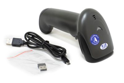 Сканер беспроводной, Poscenter 2D BT, черный, USB кабель, USB адаптер — фото 2