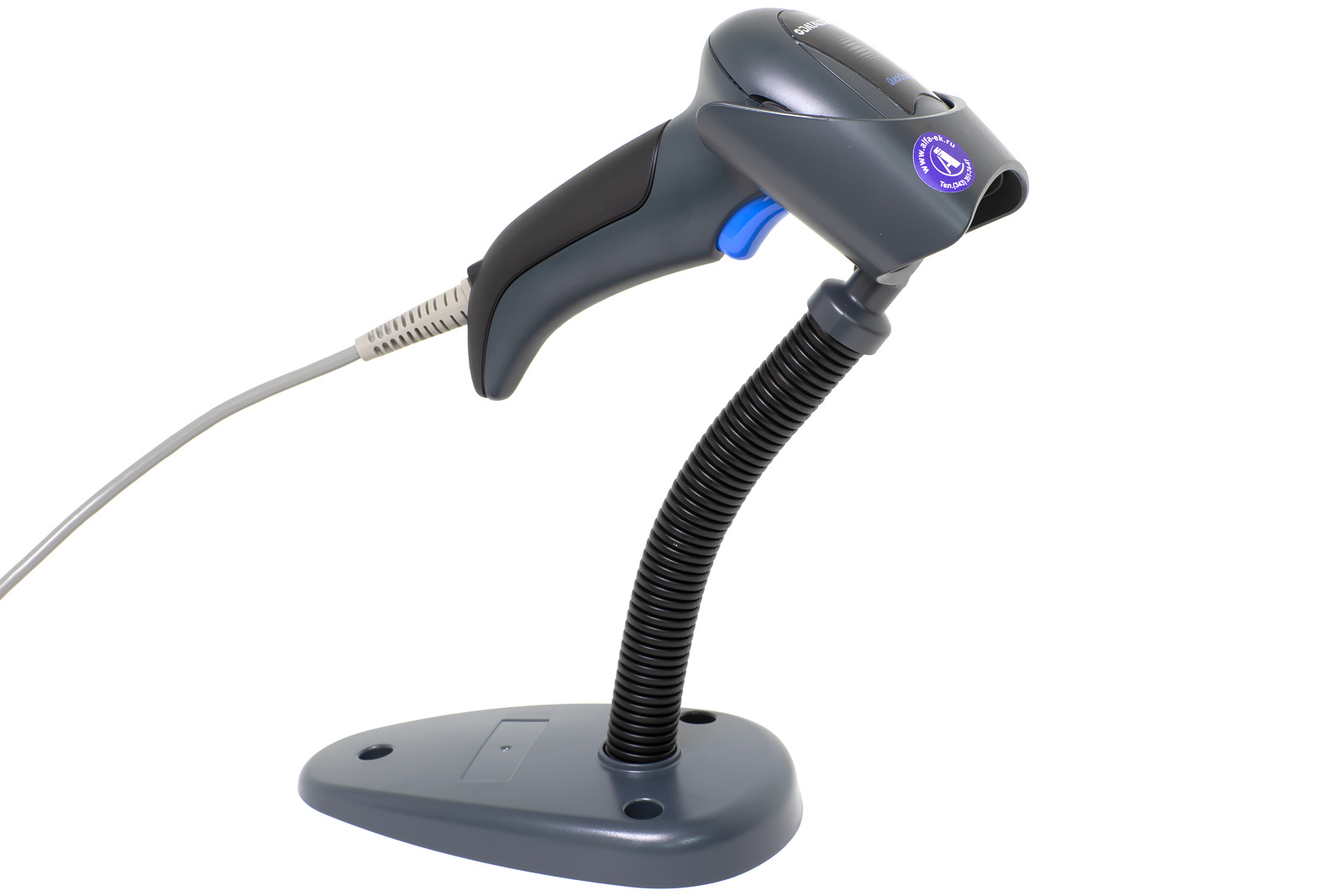 Доп. изображение №4  Сканер штрих-кода Datalogic QuickScan QD2430-BK, USB, темно-серый, с подставкой