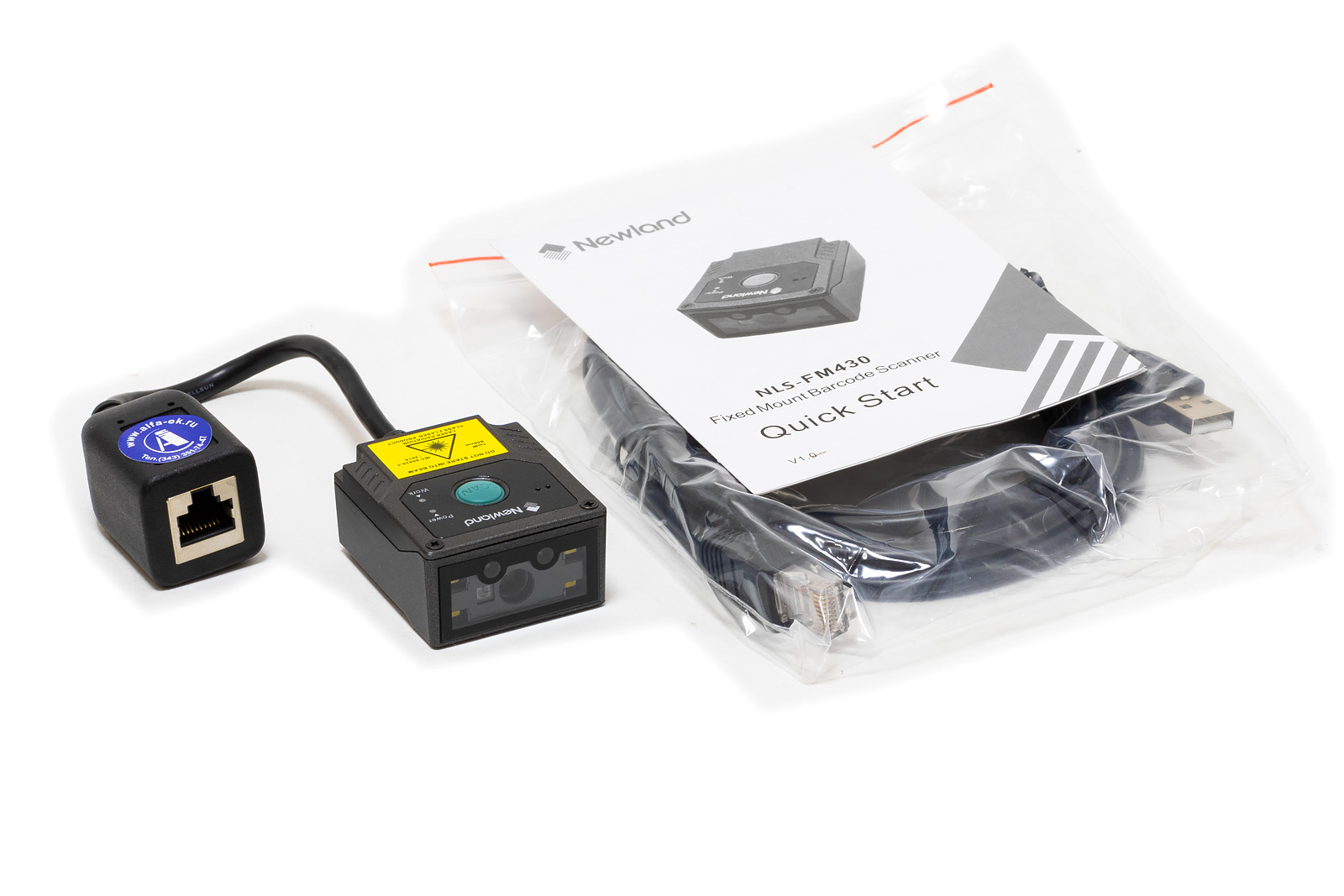 Доп. изображение №4  Сканер штрих кодов Newland FM430L-U(2м)
