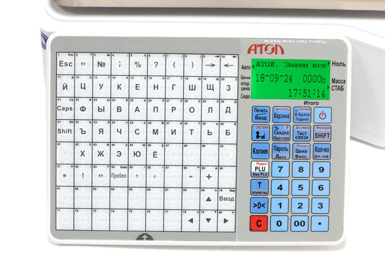 Доп. изображение №2  Весы торговые АТОЛ LS5X без стойки