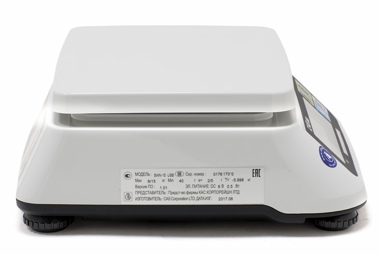 Доп. изображение №2  Весы торговые CAS SWN-6 (DD)