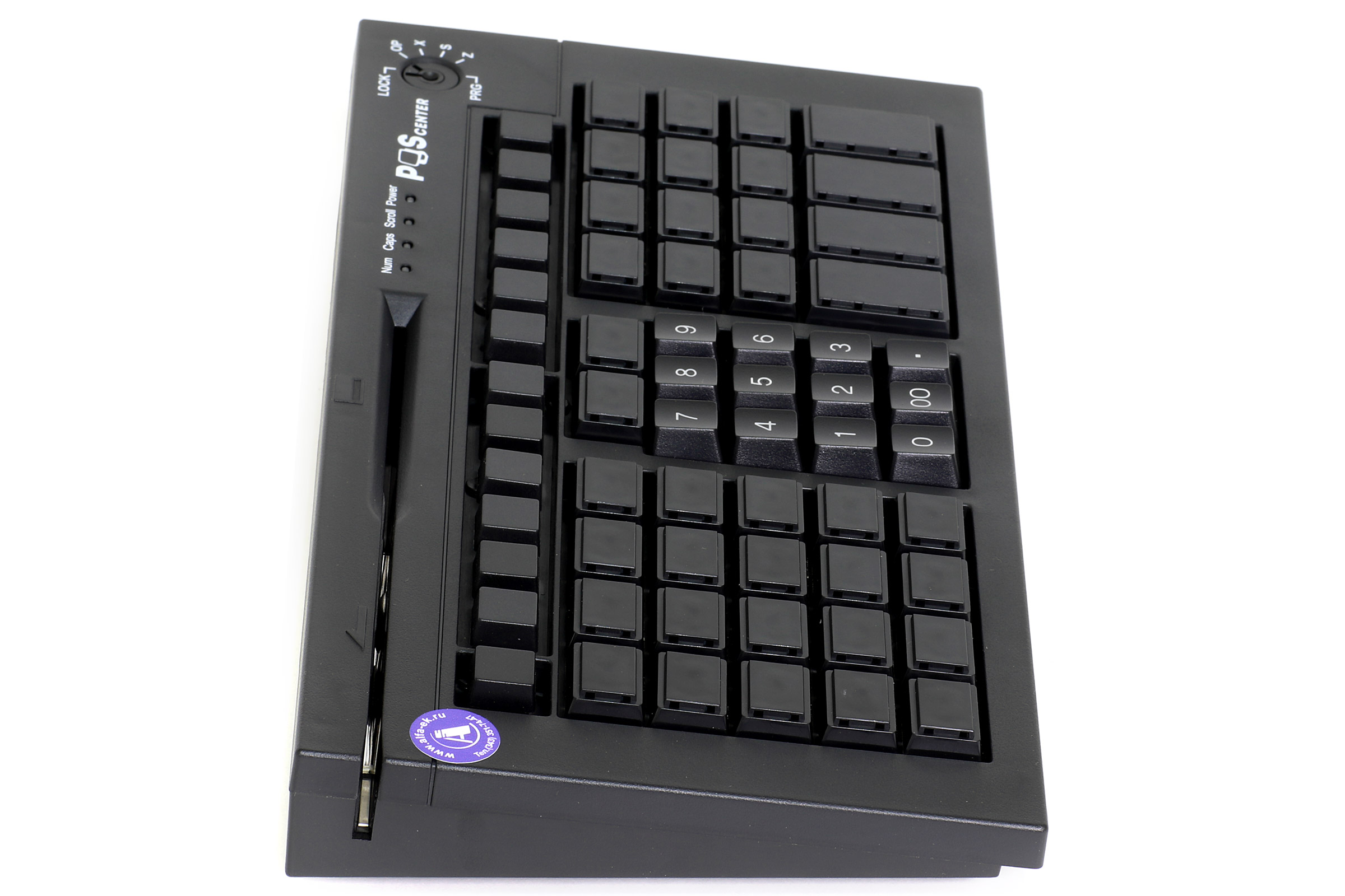 Клавиатура программируемая Poscenter S67B (67 клавиш, MSR, ключ, USB), черная, арт. PCS67B, арт. PCS67B - 