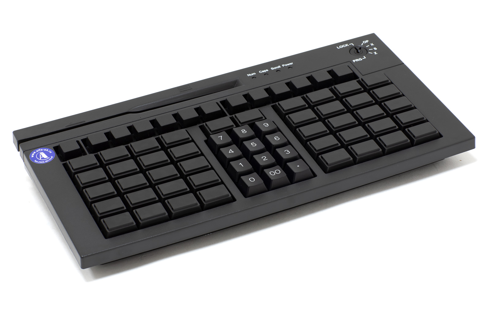 Клавиатура программируемая Poscenter S67B (67 клавиш, MSR, ключ, USB), черная, арт. PCS67B, арт. PCS67B