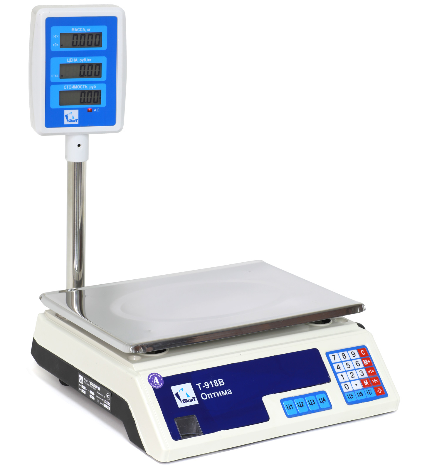 Весы торговые ФорТ-Т 918B (15; 2) LCD Оптима
