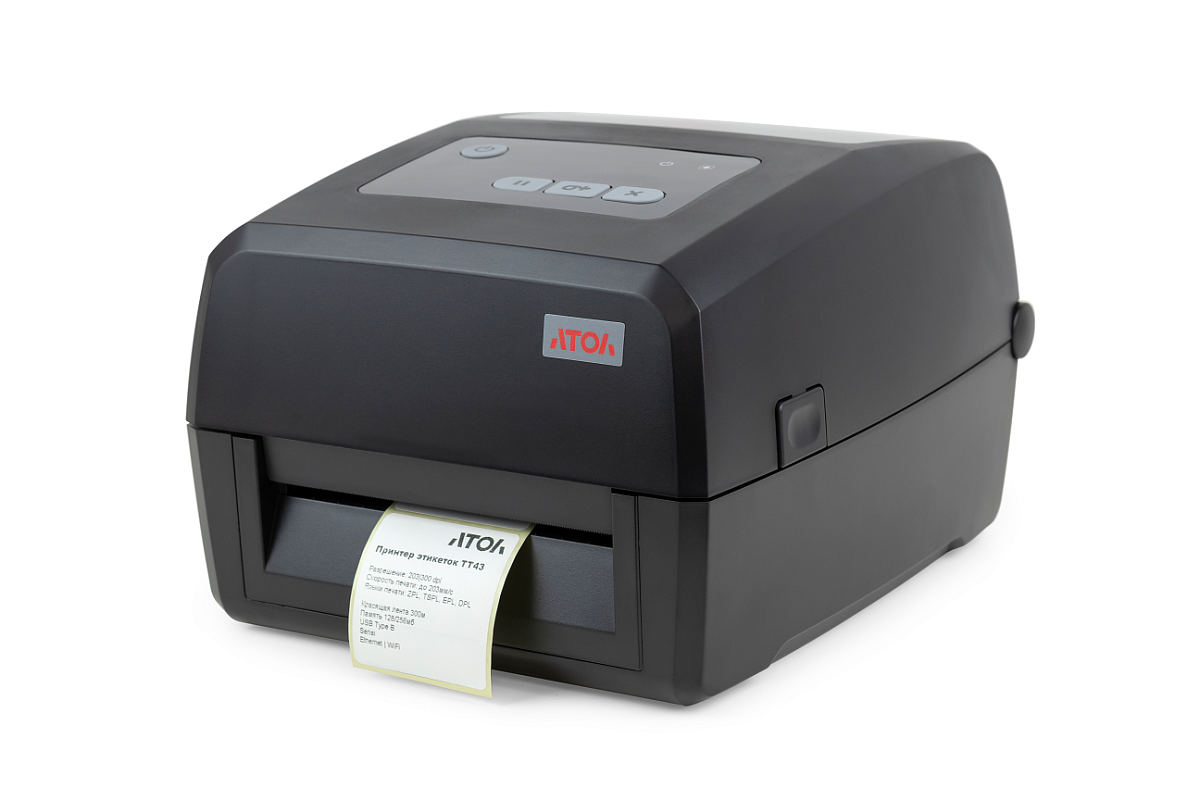 Принтер этикеток и штрих кода АТОЛ ТТ43, 300dpi