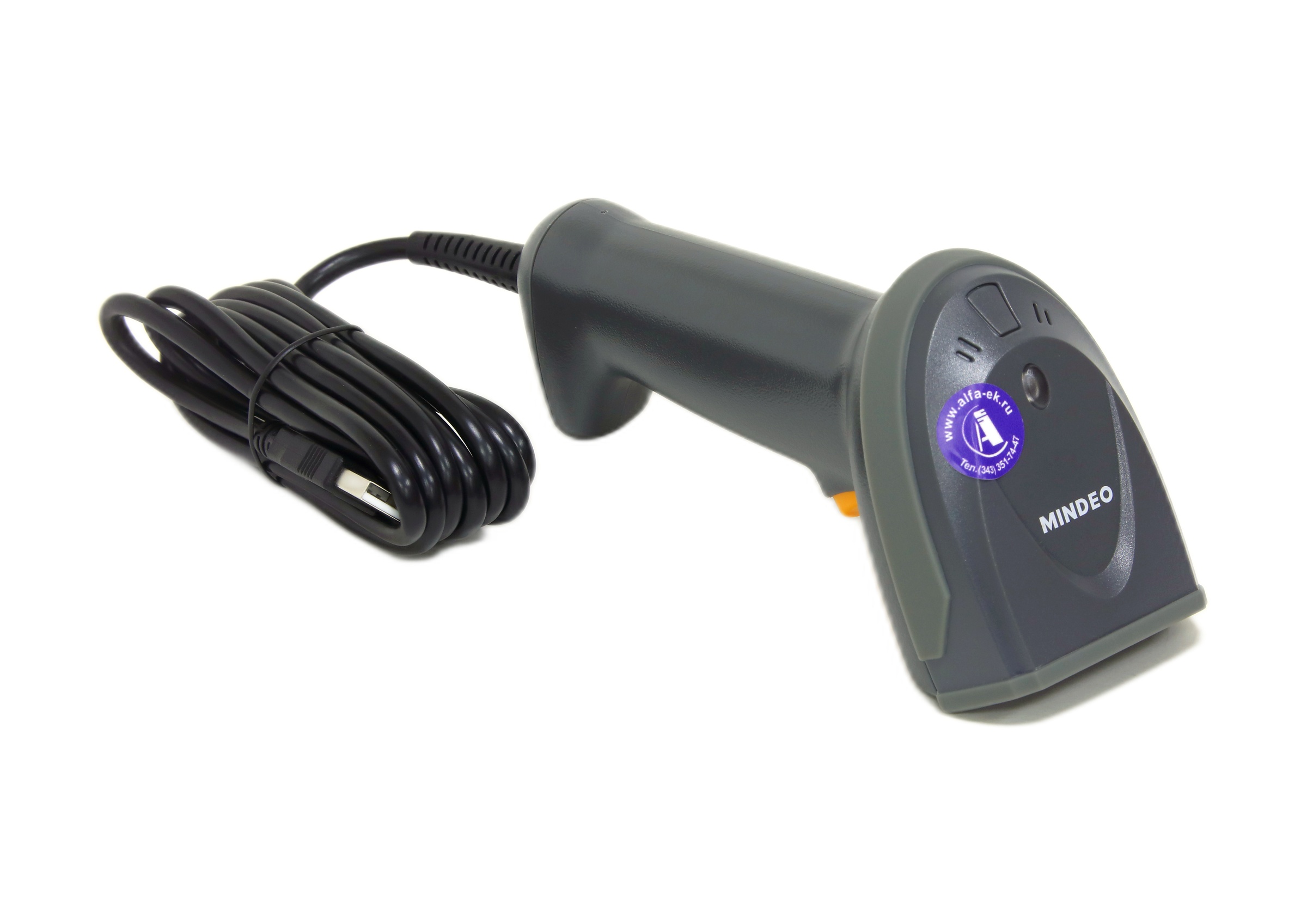 Сканер штрих кодов MINDEO M2 2D, USB, серый